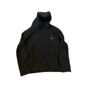 No Label Tiger Cat Black Pullover Hoodie Mens L